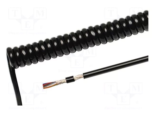 Wire: coiled; 2x0.14mm2; shielded,braid made of copper wires HELUKABEL HELUKABEL-85905