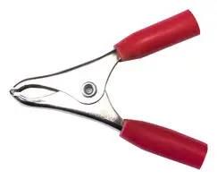 BATTERY CLIP W/ INSULATOR, 15A, RED BU-40A-2