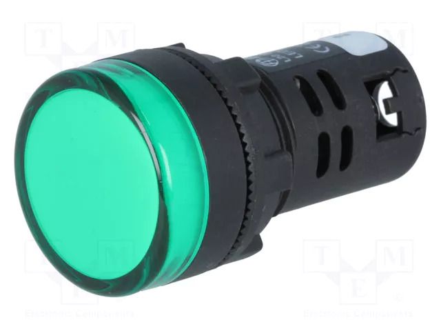 Control lamp; 22mm; L22; Illumin: LED; 24VDC; Ø22.5mm; IP65; green AUSPICIOUS L22-G-24