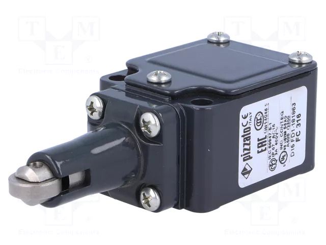 Limit switch; steel roller Ø13mm; NO + NC; 6A; 400VAC; PG11; IP67 PIZZATO ELETTRICA FC316