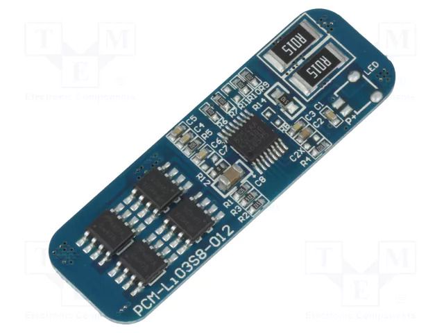 BMS protection; Li-Ion; 50x16x4mm; 7A; 11.1VDC SMARTEC PCM-L03S8-012
