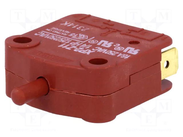 Switch: door; Pos: 2; SPST-NO + SPST-NC; 16A/400VAC; 30x12x32mm SAIA-BURGESS XP2Z11