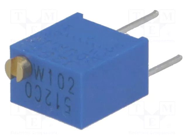 Potentiometer: mounting; multiturn; 1kΩ; 250mW; ±10%; linear; THT BOURNS 3266W-1-102LF