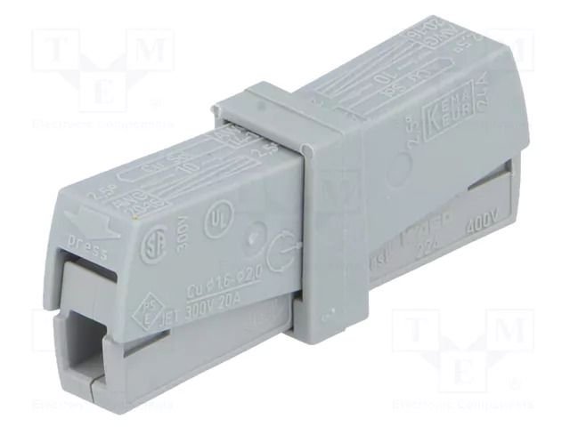 Quick splice; 24A; 400V; spring clamp; 0.5÷2.5mm2; quick splice WAGO 224-201