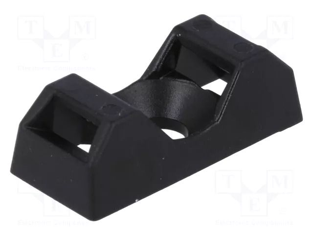 Holder; screw; UL94V-2; black; Tie width: 5mm; Ht: 6.7mm; L: 21mm HELLERMANNTYTON CTQM5-PA66-BK-C1