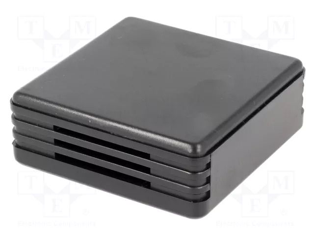 Enclosure: for alarms; X: 71mm; Y: 71mm; Z: 27mm; ABS; black; SENSES SUPERTRONIC BOX-SENS/B