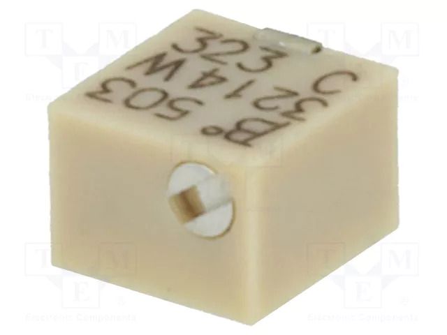 Potentiometer: mounting; vertical,multiturn; 50kΩ; 250mW; SMD BOURNS 3214W-1-503E