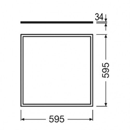 LED panelis 36W, 60x60cm, 3240lm, neitrāli balts 4000K, LEDVANCE 4058075386648