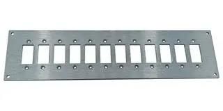FACE PLATE, 12POS, 259X66X2MM, ALUM FSP-12-SSPF