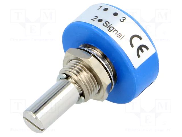 Potentiometer: shaft; single turn; 10kΩ; ±20%; 1W; linear; 6.35mm VISHAY 357-10K