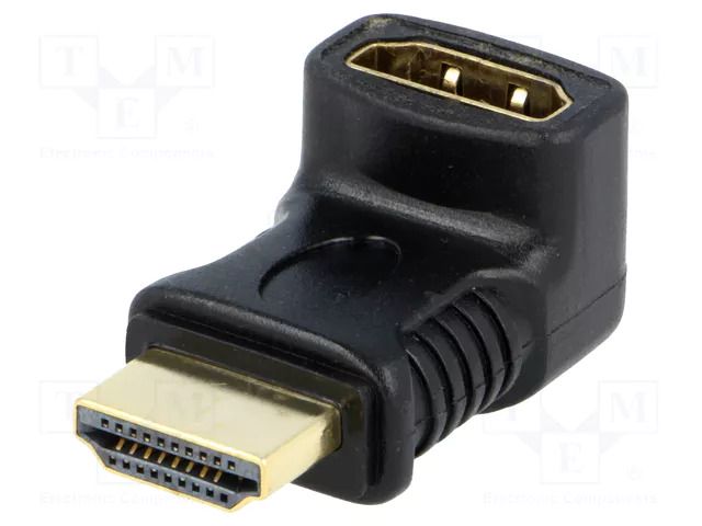 Adapter; HDMI socket,HDMI plug 270° up/down; black GOOBAY HDMI-ADP.2