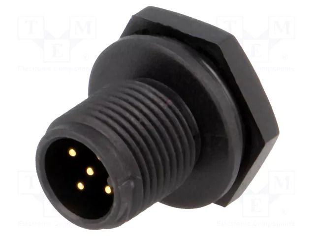 Connector: M12; socket; PIN: 5; male; 60V; IP68; soldering; plastic AMPHENOL LTW LTWM12P-05PMMS-SC