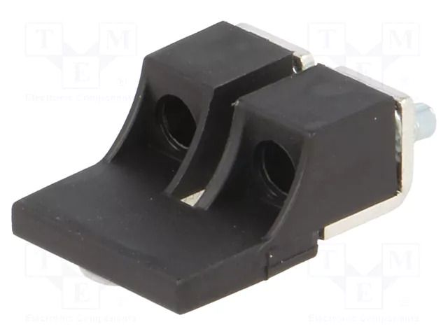 Screw bridge; black; ways: 2 POKÓJ ZKN-6-2-BK