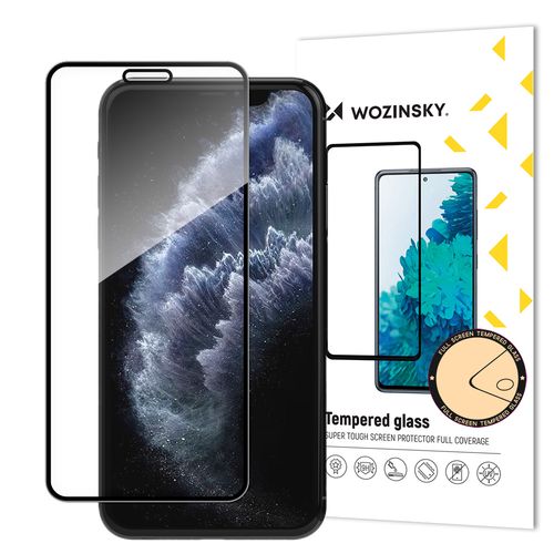 Wozinsky super tough full glue tempered glass full screen with frame case friendly Apple iphone 11 pro / iphone xs / iphone x black, Wozinsky 5907769314551 5907769314551