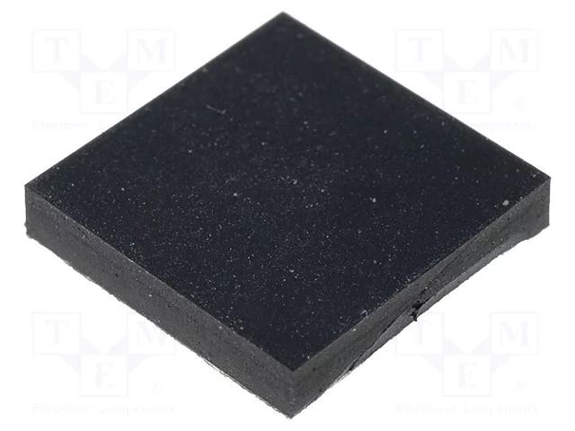 Self-adhesive foot; black; rubber; Y: 12.7mm; X: 12.7mm; Z: 2.3mm FIX&FASTEN SF-1272
