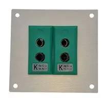 THERMOCPL CONN, W/PANEL, SOCKET, K, 2WAY IS-K-FF + FSP-2