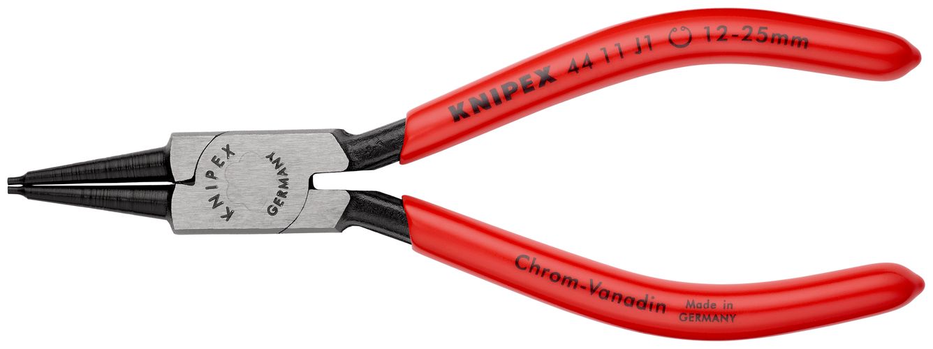 KNIPEX 44 11 J1 Circlip Pliers for internal circlips in bore holes with plastic coating black atramentized 140 mm 44 11 J1 4003773022862