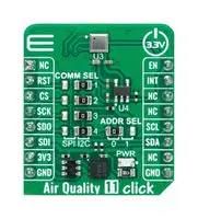 AIR QUALITY 11 CLICK ADD-ON BRD, I2C/SPI MIKROE-6063