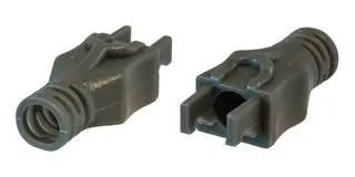 STRAIN RELIEF BOOT, RJ45 PLUG, PVC/GREY PSRLGY