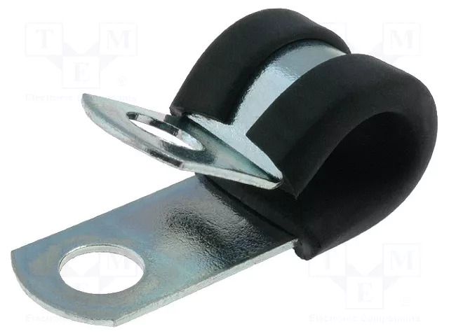 Fixing clamp; ØBundle : 9.5mm; W: 12.7mm; steel; Ømount.hole: 6.7mm ESSENTRA SPN-6