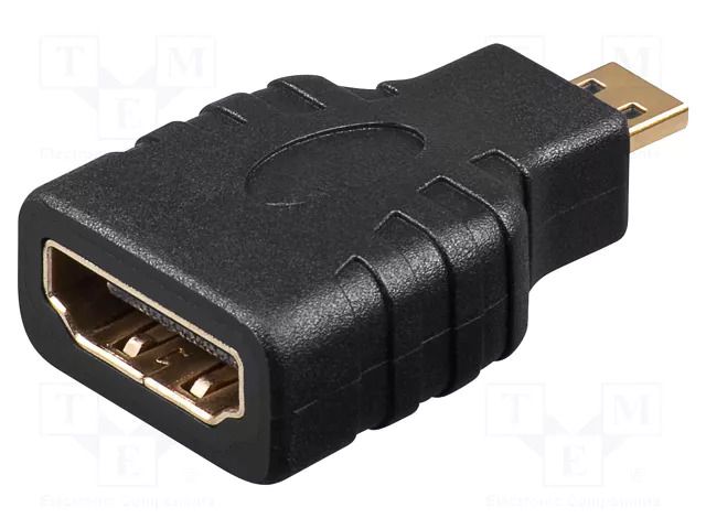 Adapter; HDMI socket,micro HDMI plug; black GOOBAY HDMI-HDMI-D