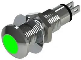 LED PANEL INDICATOR, GREEN, 8.1MM, 28V 537-532-63