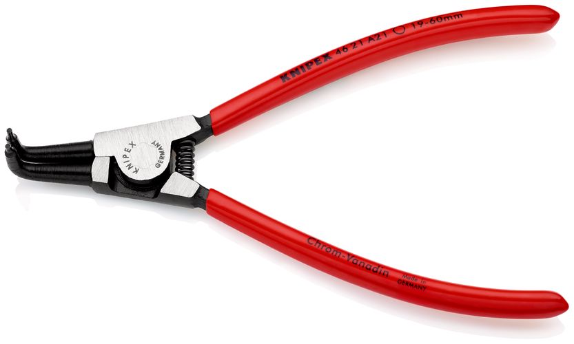 KNIPEX 46 21 A21 Circlip Pliers for external circlips on shafts with plastic coating black atramentized 170 mm 46 21 A21 4003773022923