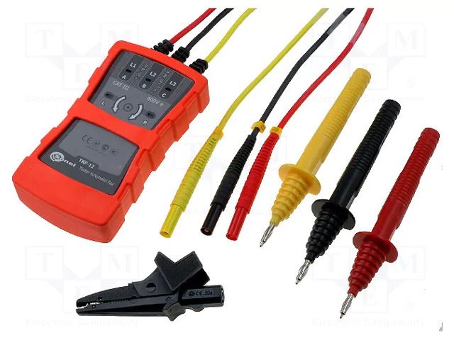 Tester: phase sequence; 120÷690VAC; Freq: 10÷70Hz; IP42 SONEL TKF-12