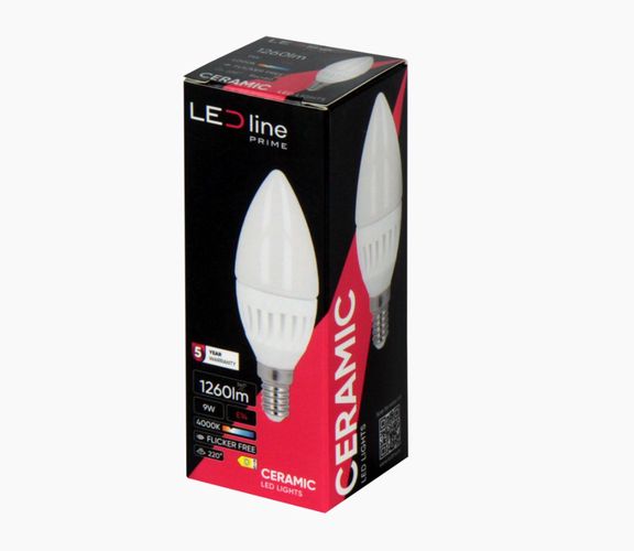 LED spuldze E14 230V 1170W 992lm svece, neitrāli balta, 4000K, ar regulējamu apgaismojumu, LED line PRIME 470249-II