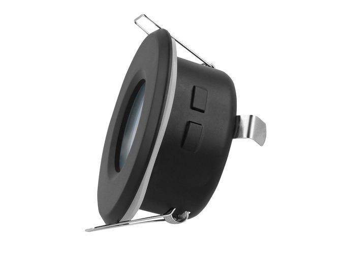 Iebūvējama lampa, MR16/GU10, apaļa, melna, hermētiska IP44, LED LINE 471055 5907777471055