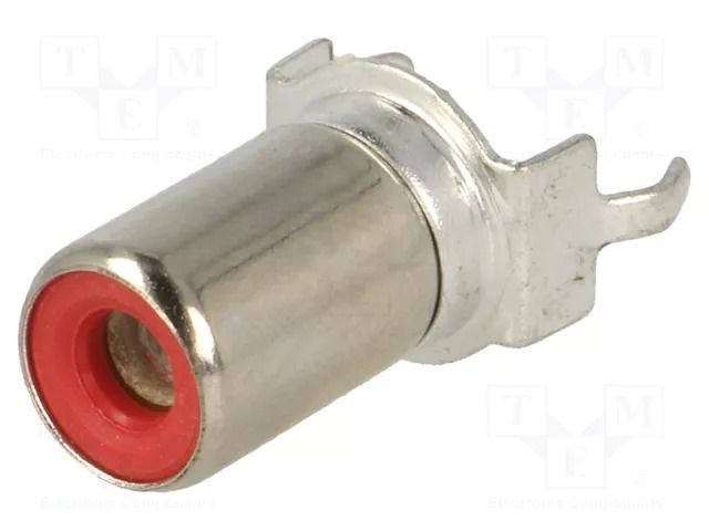 Connector: RCA; socket; female; straight; THT; brass; tinned KEYSTONE KEYS577