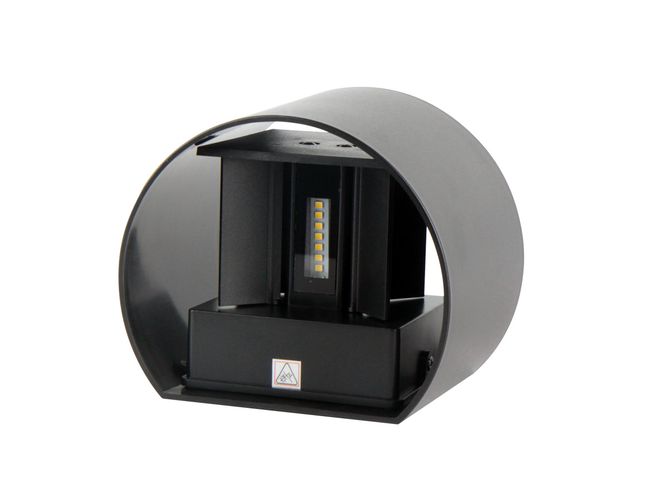 Āra sienas gaismeklis LED 2x3W, 3000K, IP54, melns, CILINDER, LED Line LITE 475510 5907777475510