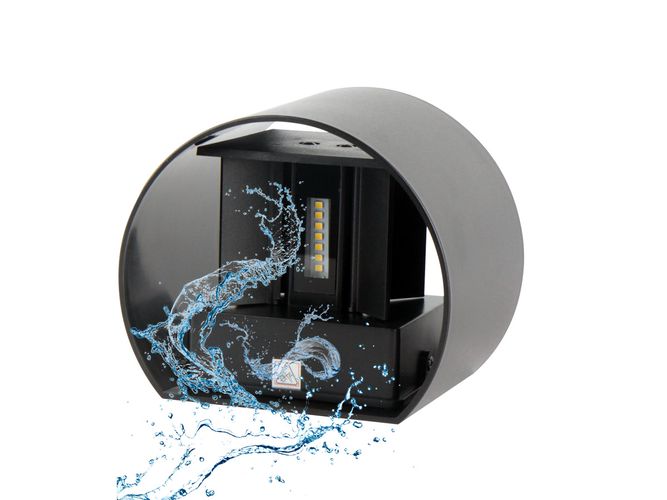 Āra sienas gaismeklis LED 2x3W, 3000K, IP54, melns, CILINDER, LED Line LITE 475510 5907777475510