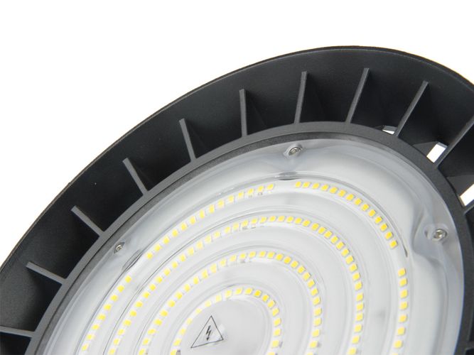 PHANTOM UFO 230V AC, 150W, 180lm/W, 4000K, 27000lm, 1-10V, IP65, IK08, melns, LED līnija PRIME 479389 5907777479389