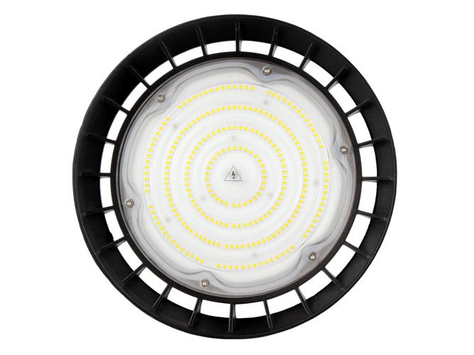 PHANTOM UFO 230V AC, 150W, 180lm/W, 4000K, 27000lm, 1-10V, IP65, IK08, melns, LED līnija PRIME 479389 5907777479389