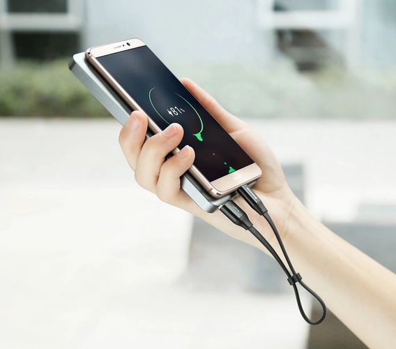 Baseus Nimble flat cable USB / USB-C cable with holder 2A 0.23M black (CATMBJ-01), Baseus 6953156257375 6953156257375