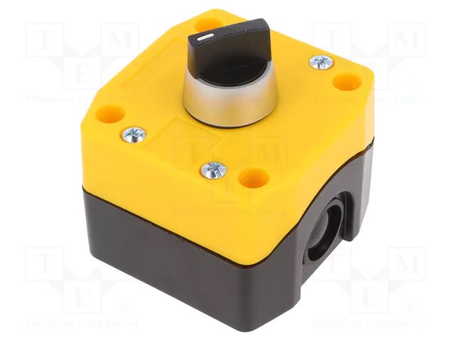 Switch: rotary; 22mm; Stabl.pos: 1; black; none; IP65; prominent; B1 AUSPICIOUS B1-RS-1O/C