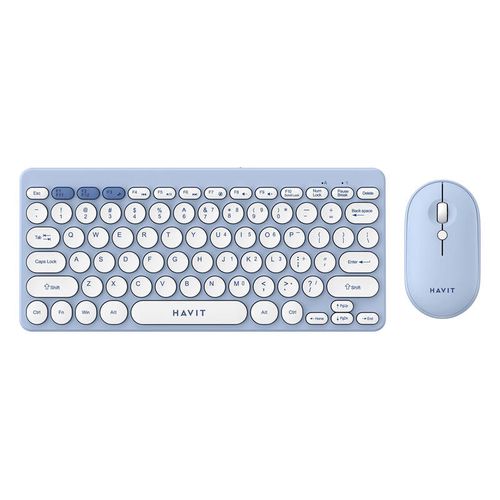 Havit KB279GCM wireless 2-in-1 gaming set keyboard + mouse (blue) (QWERTY), Havit KB279GCM