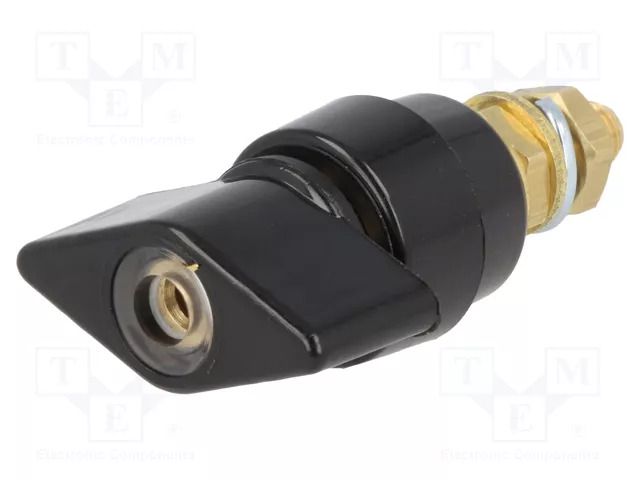 Laboratory clamp; black; 1kVDC; 63A; brass; polycarbonate SCHÜTZINGER POL631-SW