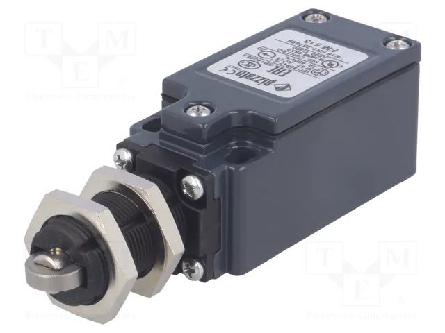 Limit switch; plunger with metal roller Ø12mm; NO + NC; 10A PIZZATO ELETTRICA FM513