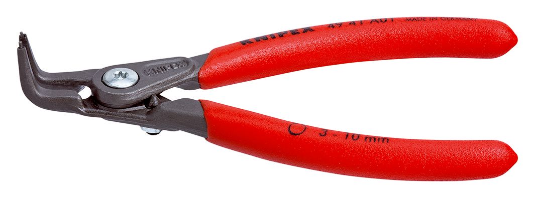 KNIPEX 49 41 A01 Precision Circlip Pliers for external circlips on shafts with non-slip plastic coating grey atramentized 130 mm 49 41 A01 4003773061755