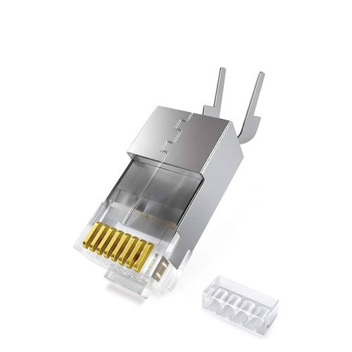Tīkla modulārā kontaktdakša RJ45 (8P8C) CAT7 STP cietiem un vītņotiem kabeļiem (10 gab.) UGREEN/50634 6957303856343