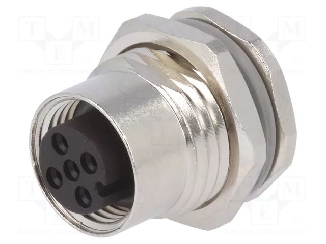 Connector: M12; socket; PIN: 5; female; 60V; straight; IP67; 4A TE Connectivity T4131012051-000