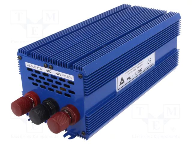 Converter: DC/DC; Uout: 24VDC; Usup: 12VDC; 54A; Out: screw terminal AZO DIGITAL AZO-PU-1000