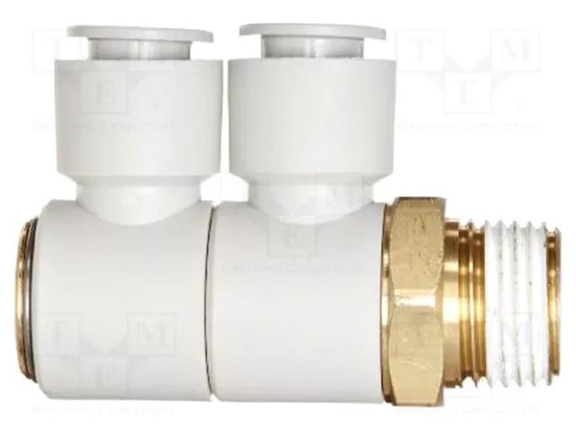 Push-in fitting; threaded,angled 90°; -1÷10bar; Thread: R 1/4" SMC KQ2VD06-02AS