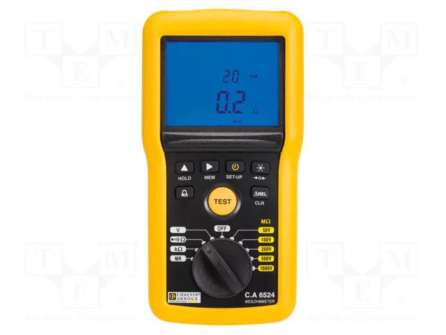 Meter: insulation resistance; LCD; (4000); VAC: 300mV÷400V,700V CHAUVIN ARNOUX CA-6524