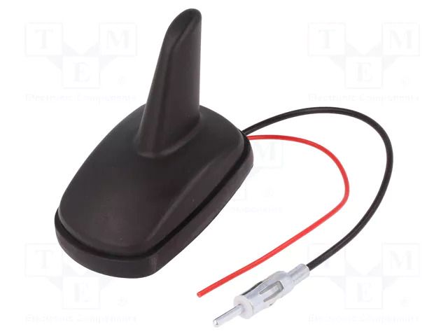 Antenna; automotive,SHARK; AM,FM; DIN; matt black; 12VDC; RG174 4CARMEDIA ANT.S01