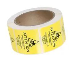 LABEL, ESD WARNING, ORANGE,1.875" X 2.5" 7201