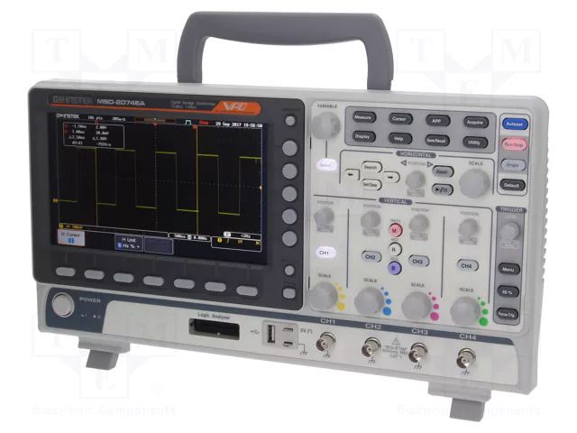 Oscilloscope: mixed signal; Ch: 4; 70MHz; 1Gsps; 10Mpts; LCD TFT 8" GW INSTEK MSO-2074EA