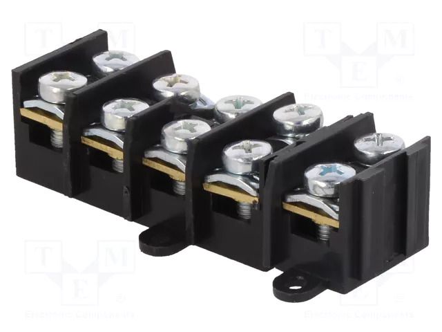 Connector: terminal block; 57A; screw terminal; black; 10mm2 PAWBOL PE.4005A